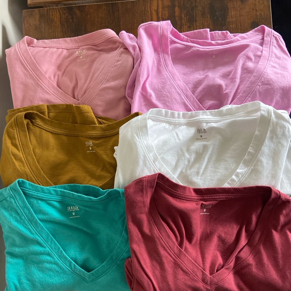 a.n.a Women's V-Neck Tees - Lot of 6